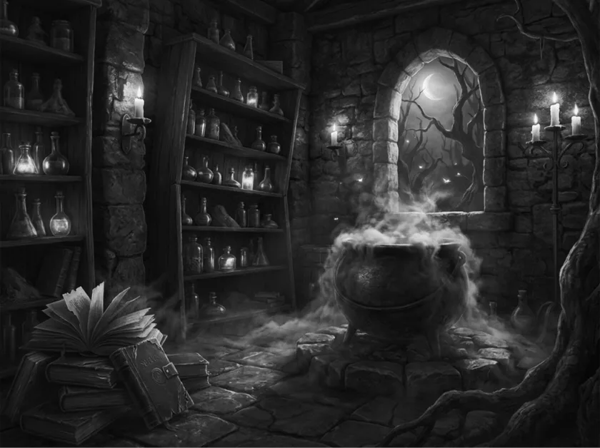 Witch's Brew — cena de caldeirão mágico